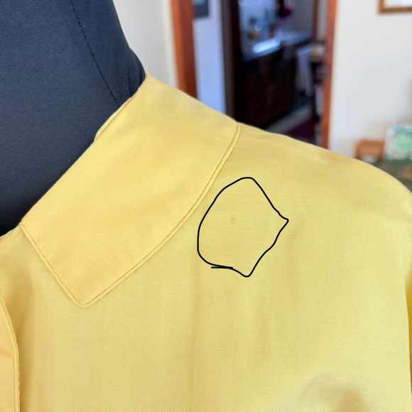 Dynasty for Ambrosine Yellow Silk Pencil Dress Vintage 12 - Picture 6 of 11